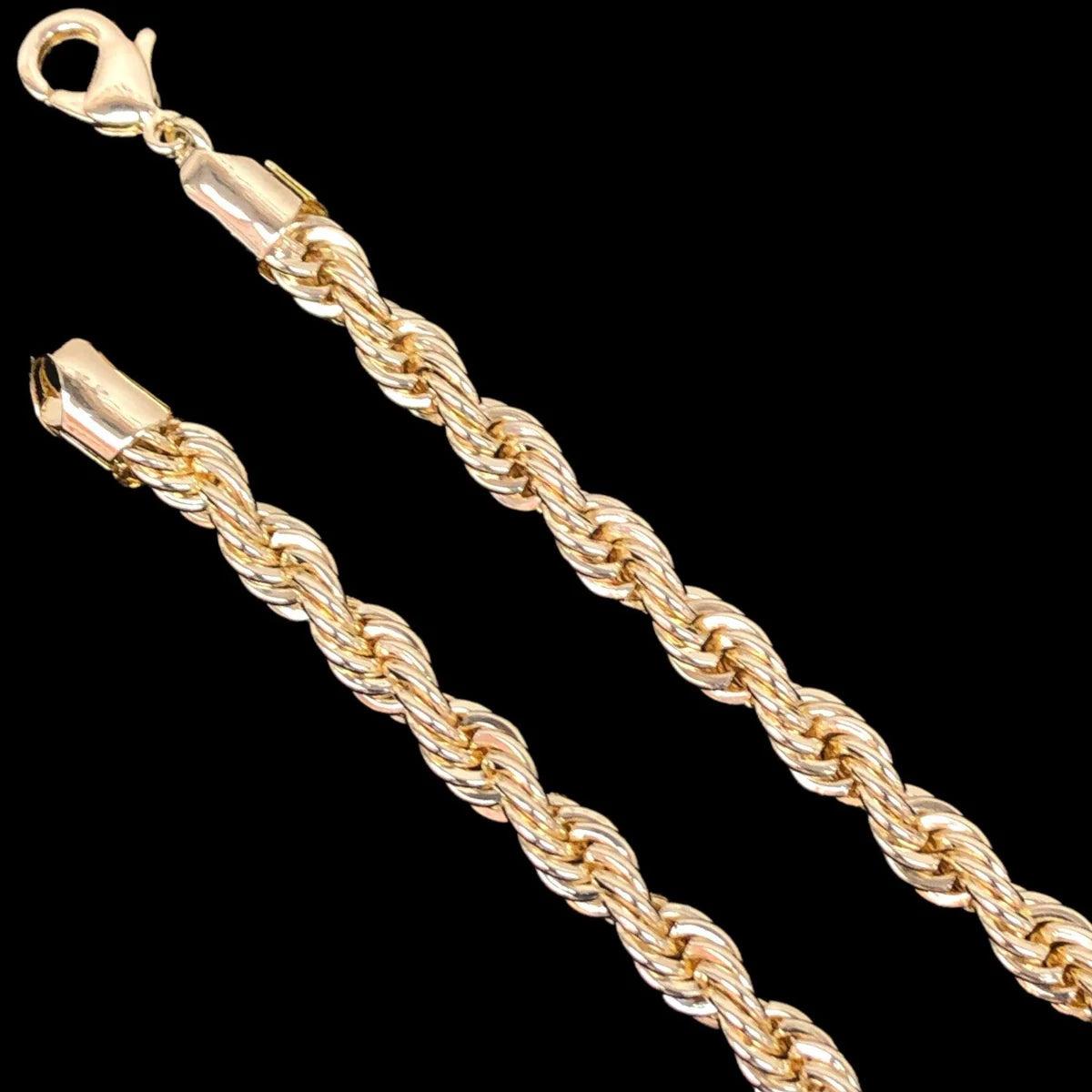 18KT GOLD FILLED 6MM ROPE CHAIN 22"